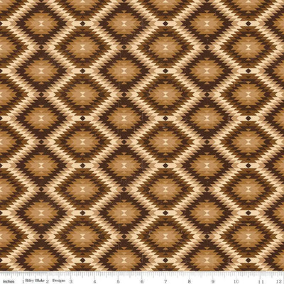 John Wayne American West Southwest Brown 43"/44" Fabric Per Yard - Prismatic Fiber Arts
