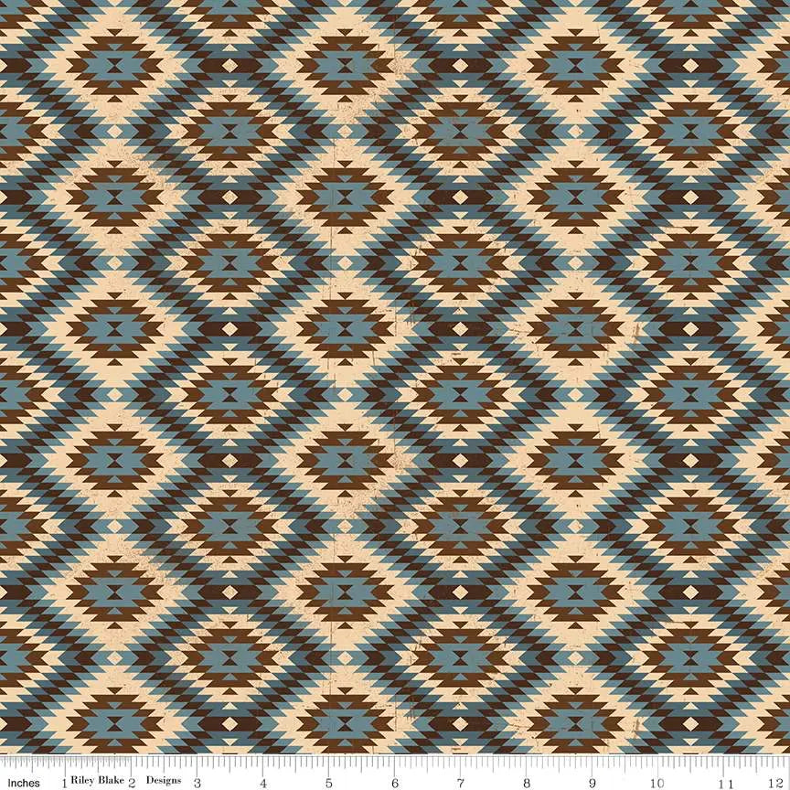 John Wayne American West Southwest Denim 43"/44" Fabric Per Yard - Prismatic Fiber Arts