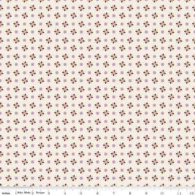 Juju's Petals Calico Cream Cotton 43"/44" Fabric Per Yard - Prismatic Fiber Arts