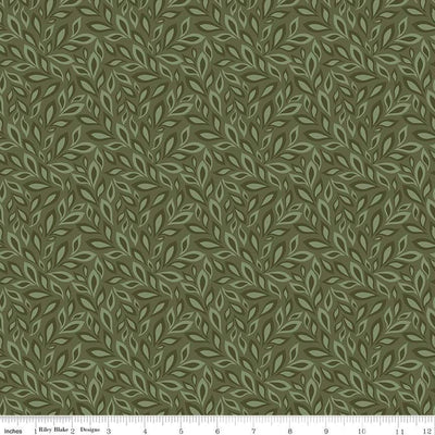 Juju's Petals Leaves Green Cotton 43"/44" Fabric Per Yard - Prismatic Fiber Arts
