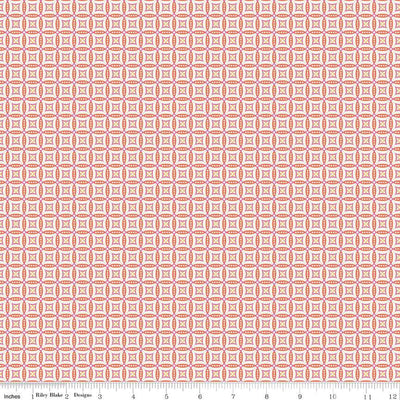 Juju's Petals Mosaic Orange Cotton 43"/44" Fabric Per Yard - Prismatic Fiber Arts