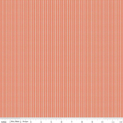 Juju's Petals Stripes Orange Cotton 43"/44" Fabric Per Yard - Prismatic Fiber Arts