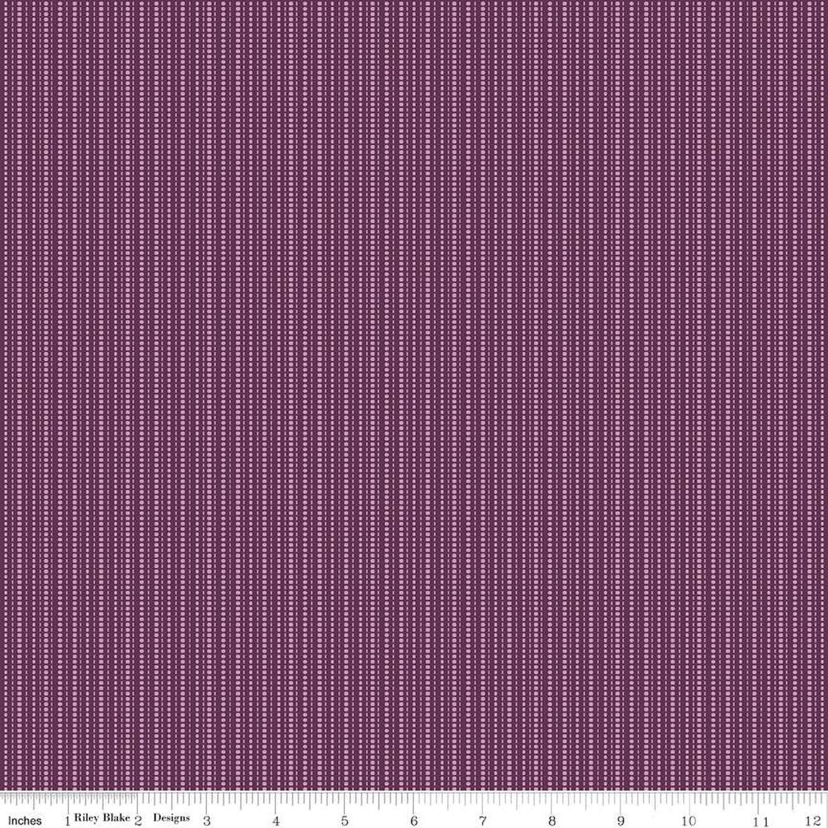 Juju's Petals Stripes Purple Cotton 43"/44" Fabric Per Yard - Prismatic Fiber Arts