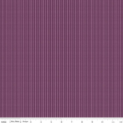 Juju's Petals Stripes Purple Cotton 43"/44" Fabric Per Yard - Prismatic Fiber Arts