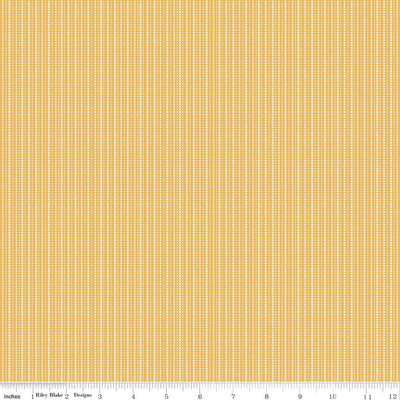Juju's Petals Stripes Yellow Cotton 43"/44" Fabric Per Yard - Prismatic Fiber Arts