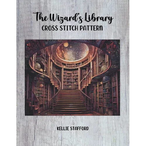 The Wizard's Library Cross Stitch Pattern