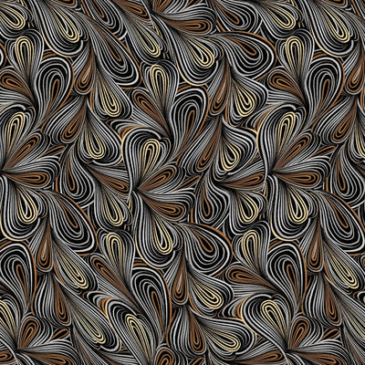 Brown Multi Color Flow Cotton Wideback Fabric per yard - Prismatic Fiber Arts