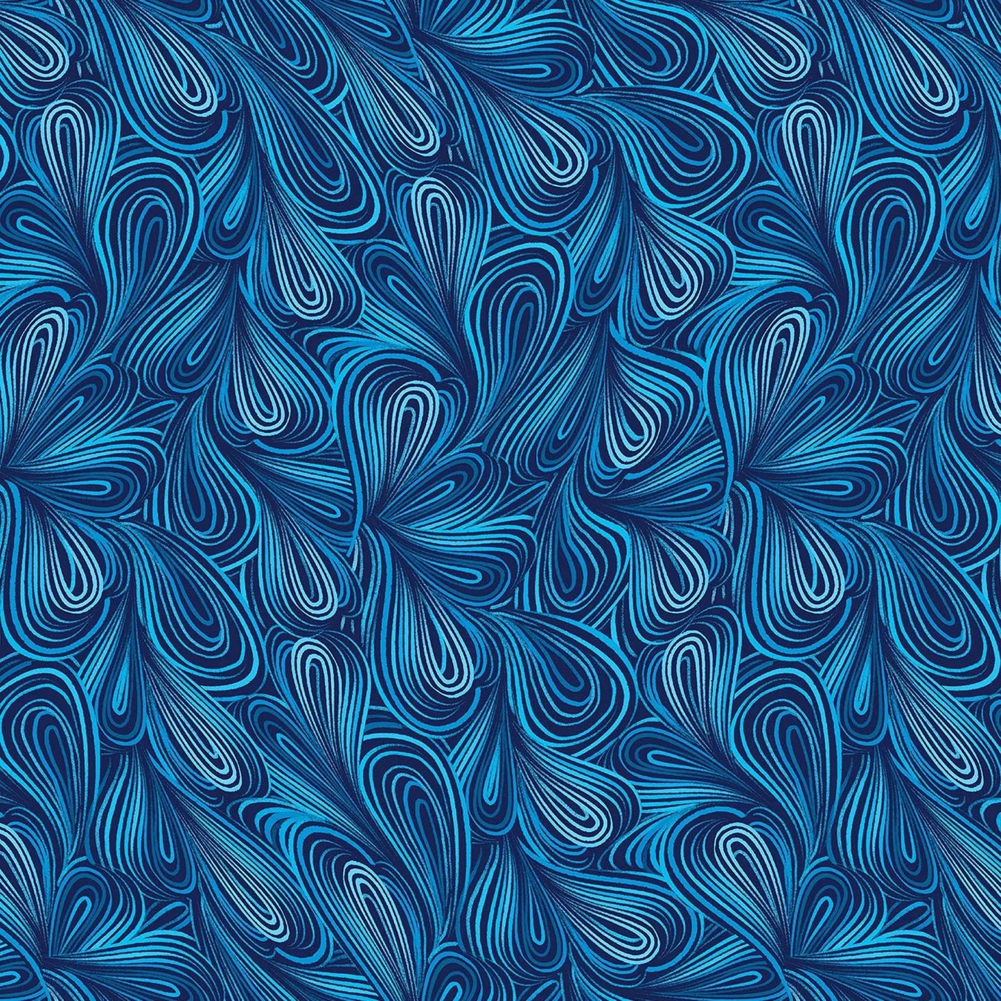 Blue Turquoise Color Flow Cotton Wideback Fabric Per Yard - Prismatic Fiber Arts