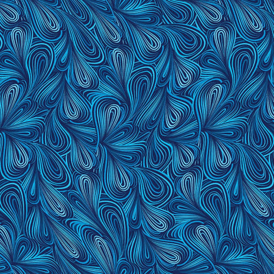 Blue Turquoise Color Flow Cotton Wideback Fabric Per Yard - Prismatic Fiber Arts