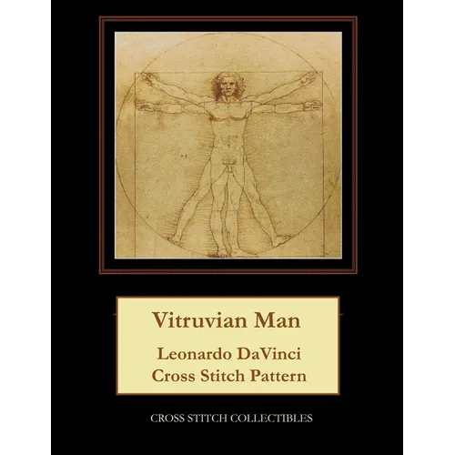 Vitruvian Man: Leonardo DaVinci Cross Stitch Pattern