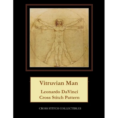 Vitruvian Man: Leonardo DaVinci Cross Stitch Pattern