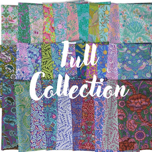 Kaffe x Morris & Co. Collection Pre-Cuts Fat Quarter Bundle (32 pieces) - Prismatic Fiber Arts