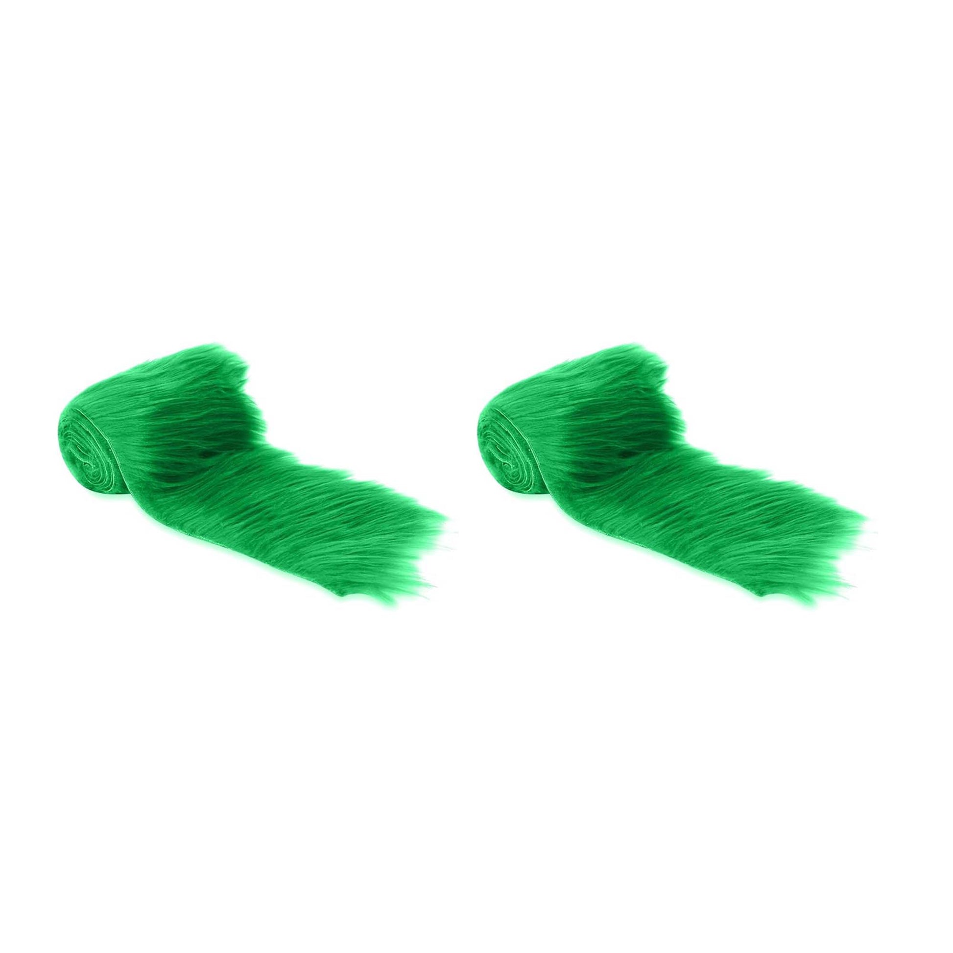 FabricLA Mohair Shaggy Faux Fur Fabric - Pre Cut Strips | Trim Ribbon | DIY Craft, Hobby, Costume, Decoration - Pack of 2 - Prismatic Fiber Arts