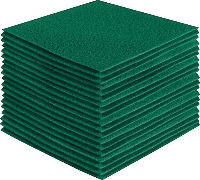 FabricLA Acrylic Felt Craft Sheet Packs – Kelly Green | Soft 100% Acrylic Felt Sheets for DIY & Crafts - Prismatic Fiber Arts