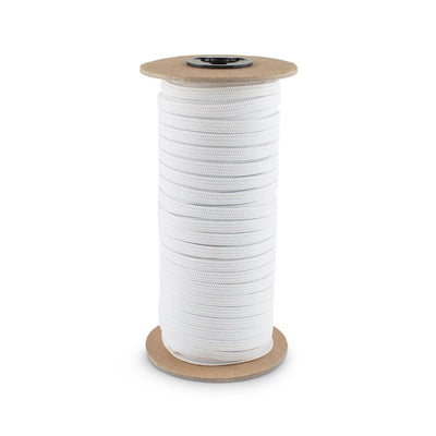 3/8" White Knitted Elastic Band - Case of 30 Rolls - 4,320 Yards - Prismatic Fiber Arts