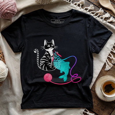 Knitfish T-shirt - Prismatic Fiber Arts