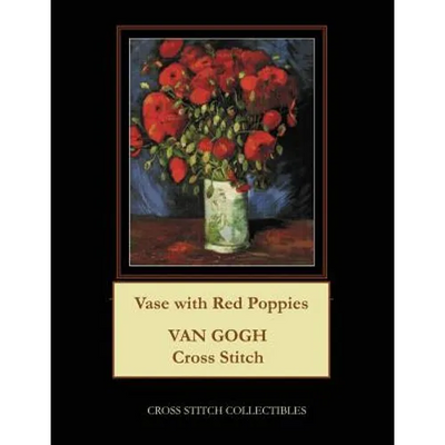 Vase with Red Poppies: Van Gogh Cross Stitch Pattern