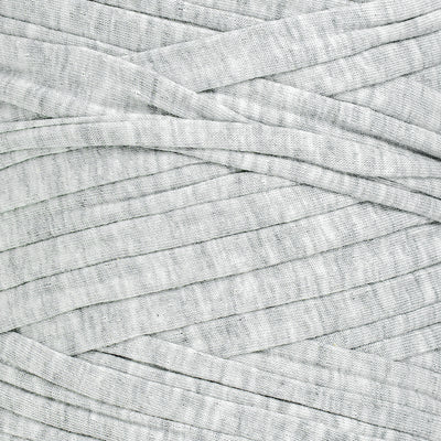 Recycled T-Shirt Fabric Yarn - Light Gray Color - Prismatic Fiber Arts