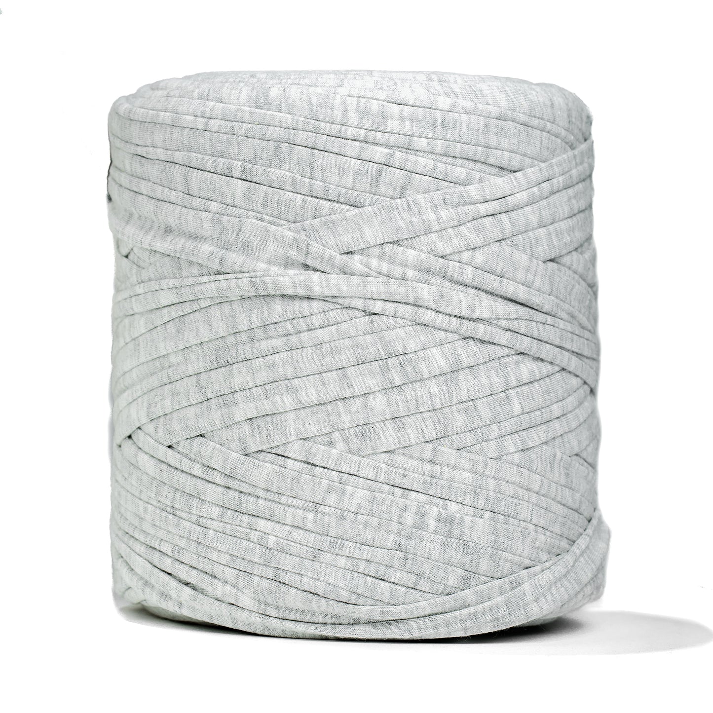Recycled T-Shirt Fabric Yarn - Light Gray Color - Prismatic Fiber Arts