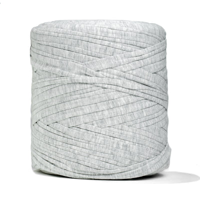 Recycled T-Shirt Fabric Yarn - Light Gray Color - Prismatic Fiber Arts