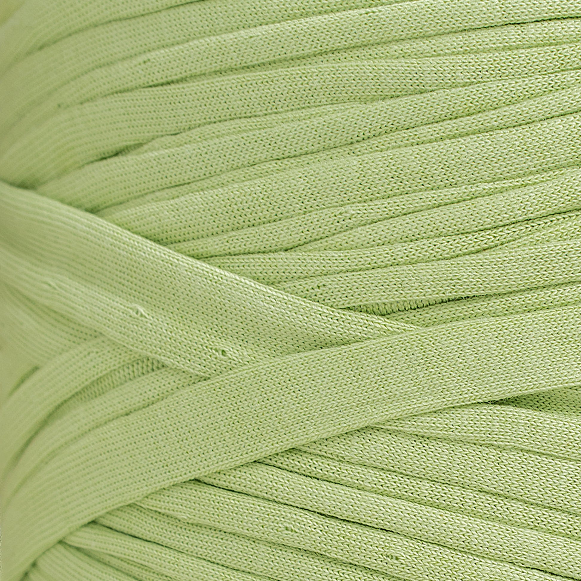 Recycled T-Shirt Fabric Yarn - Lime Green Color - Prismatic Fiber Arts