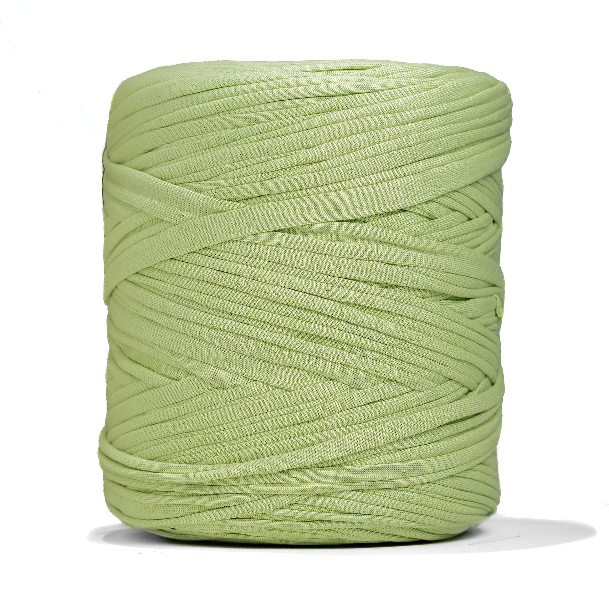 Recycled T-Shirt Fabric Yarn - Lime Green Color - Prismatic Fiber Arts