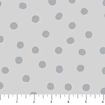 Large Dots Gray Pigment Dewfall Cotton 44"/45" Fabric Per Yard - Prismatic Fiber Arts