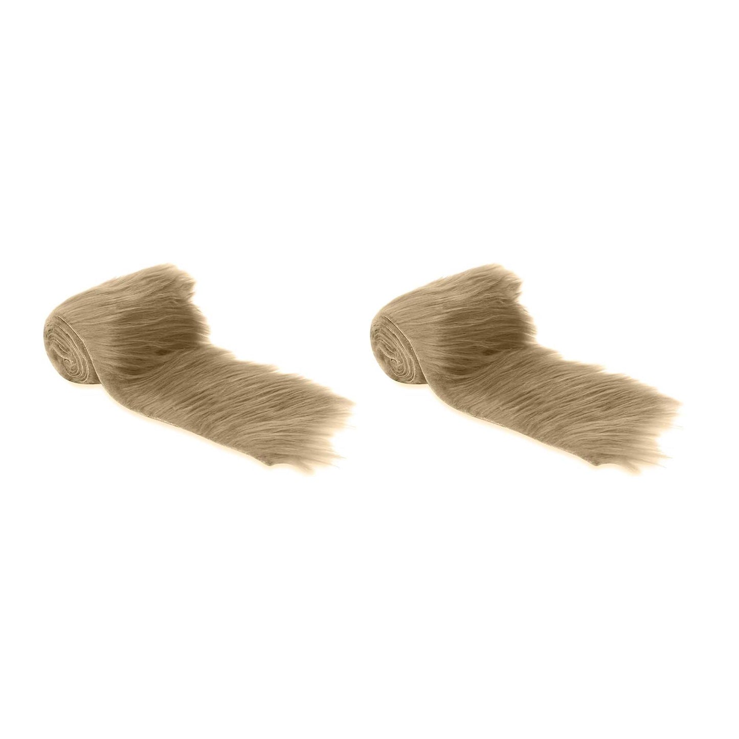 FabricLA Mohair Shaggy Faux Fur Fabric - Pre Cut Strips | Trim Ribbon | DIY Craft, Hobby, Costume, Decoration - Pack of 2 - Prismatic Fiber Arts