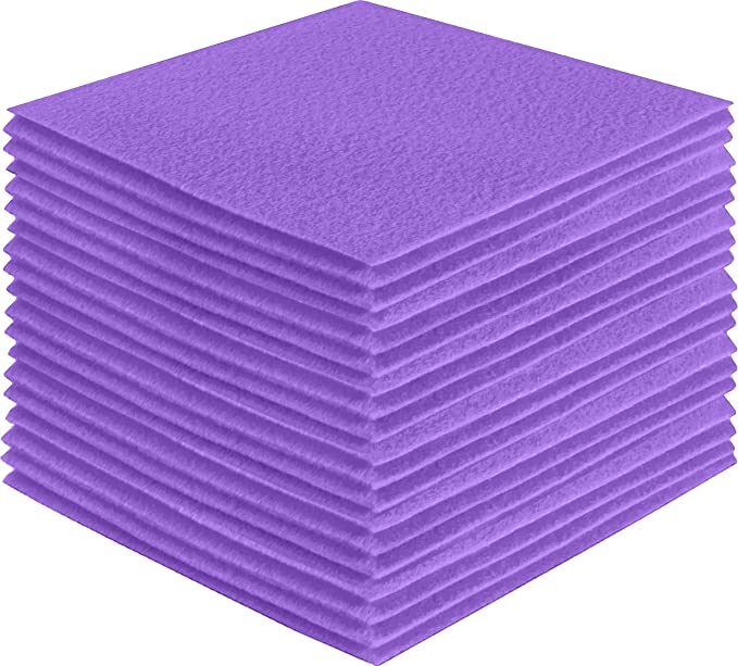FabricLA Acrylic Felt Craft Sheet Packs – Lavender | Soft 100% Acrylic Felt Sheets for DIY & Crafts - Prismatic Fiber Arts