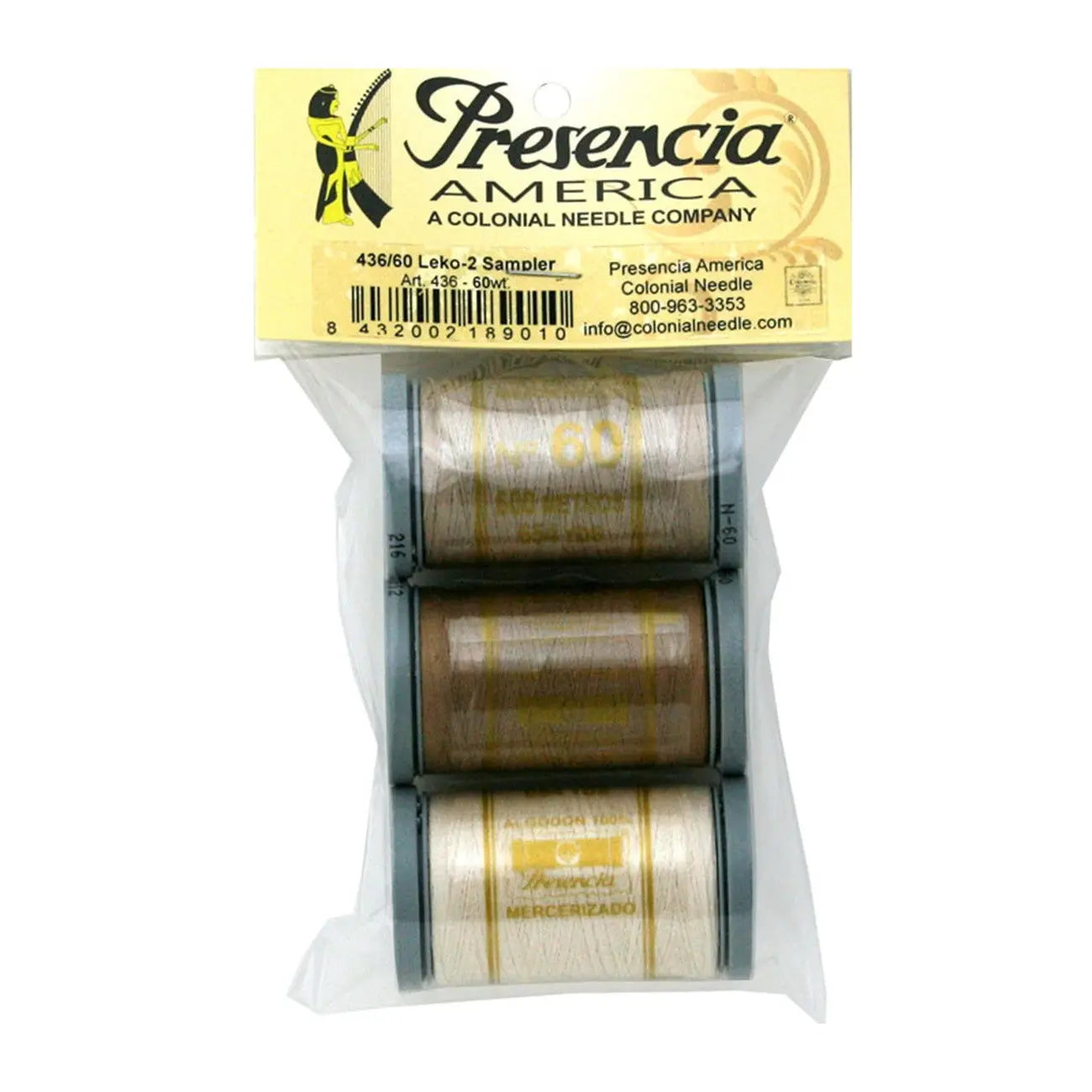 Leko 2 Neutrals Cotton Sewing Thread Sampler - Prismatic Fiber Arts