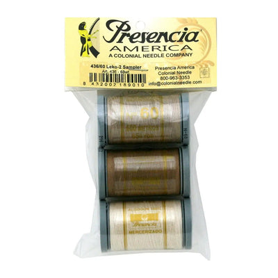 Leko 2 Neutrals Cotton Sewing Thread Sampler - Prismatic Fiber Arts