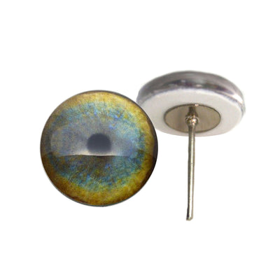 Leopard Glass Eyes on Wire Pin Posts