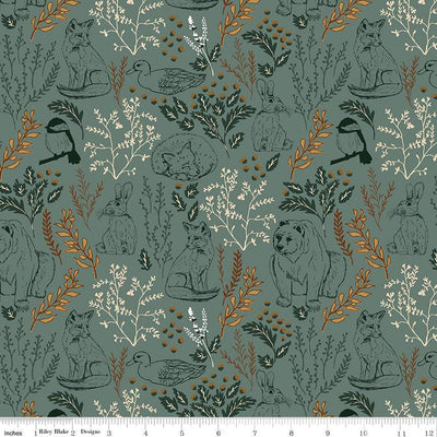 Let's Wander Main Teal Cotton 43"/44" Fabric Per Yard - Prismatic Fiber Arts