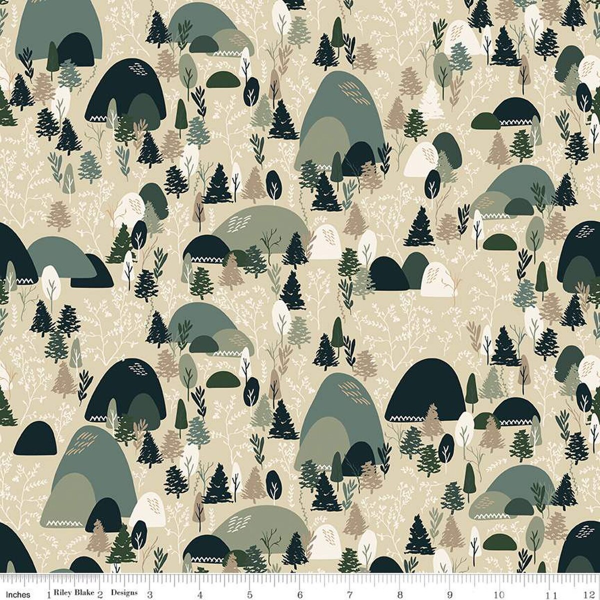 Let's Wander Mountain Music Stone Cotton 43"/44" Fabric Per Yard - Prismatic Fiber Arts