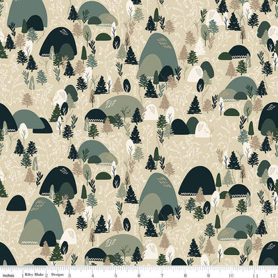 Let's Wander Mountain Music Stone Cotton 43"/44" Fabric Per Yard - Prismatic Fiber Arts