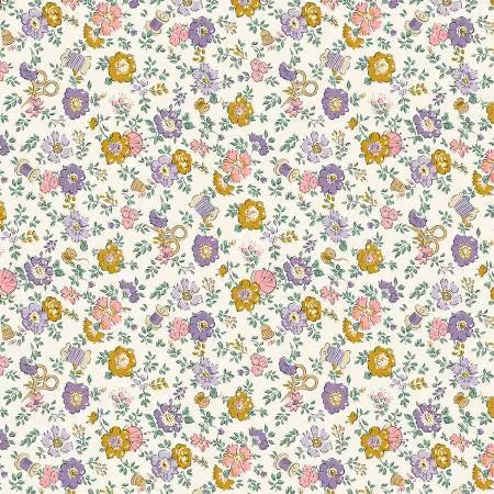 Liberty Tudor Celebration Haberdashery Floral 01667443C 44"/45" Fabric Per Yard - Prismatic Fiber Arts