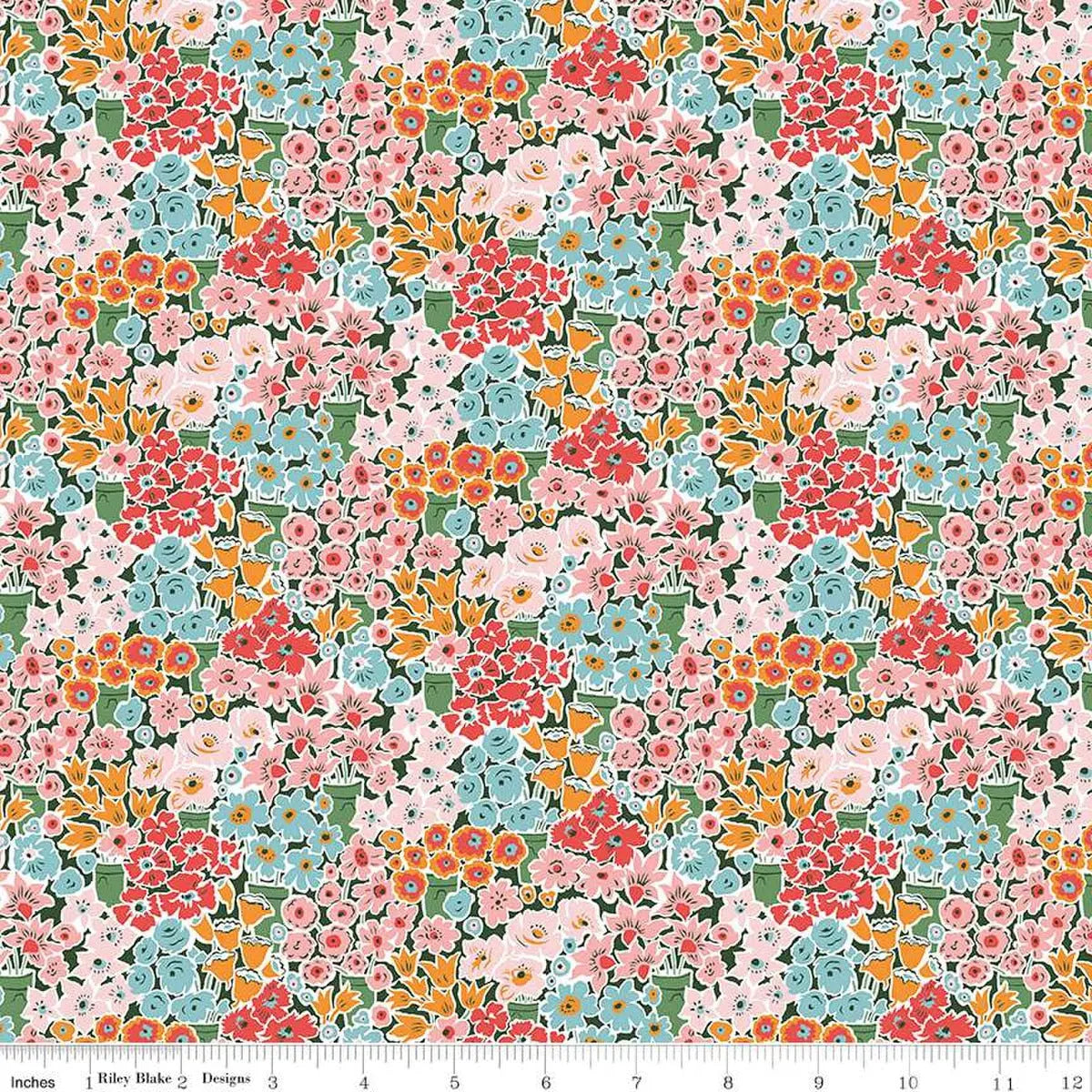 Liberty Tudor Celebration Rossellie Blooms 01667444B 44"/45" Fabric Per Yard - Prismatic Fiber Arts