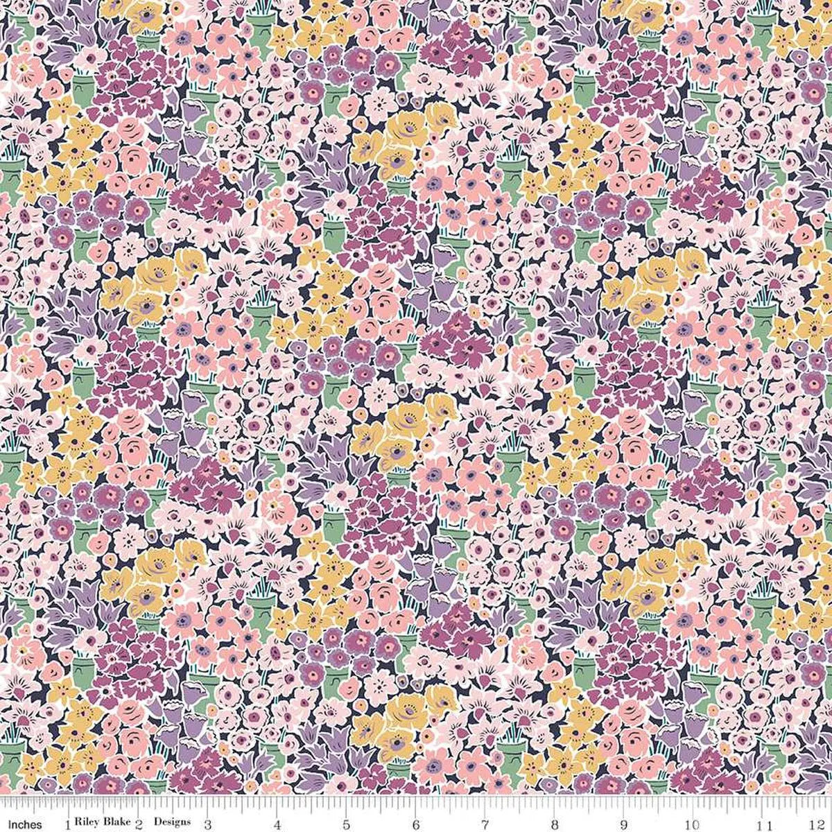 Liberty Tudor Celebration Rossellie Blooms 01667444C 44"/45" Fabric Per Yard - Prismatic Fiber Arts