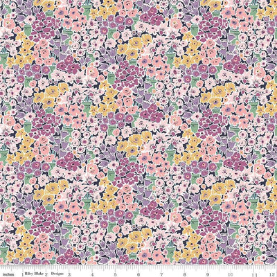 Liberty Tudor Celebration Rossellie Blooms 01667444C 44"/45" Fabric Per Yard - Prismatic Fiber Arts