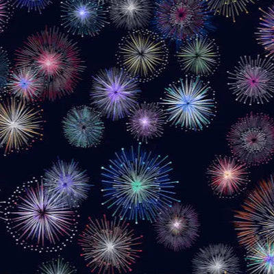 Light Up the Sky Ink Digital Cuddle Fabric per yard - Prismatic Fiber Arts
