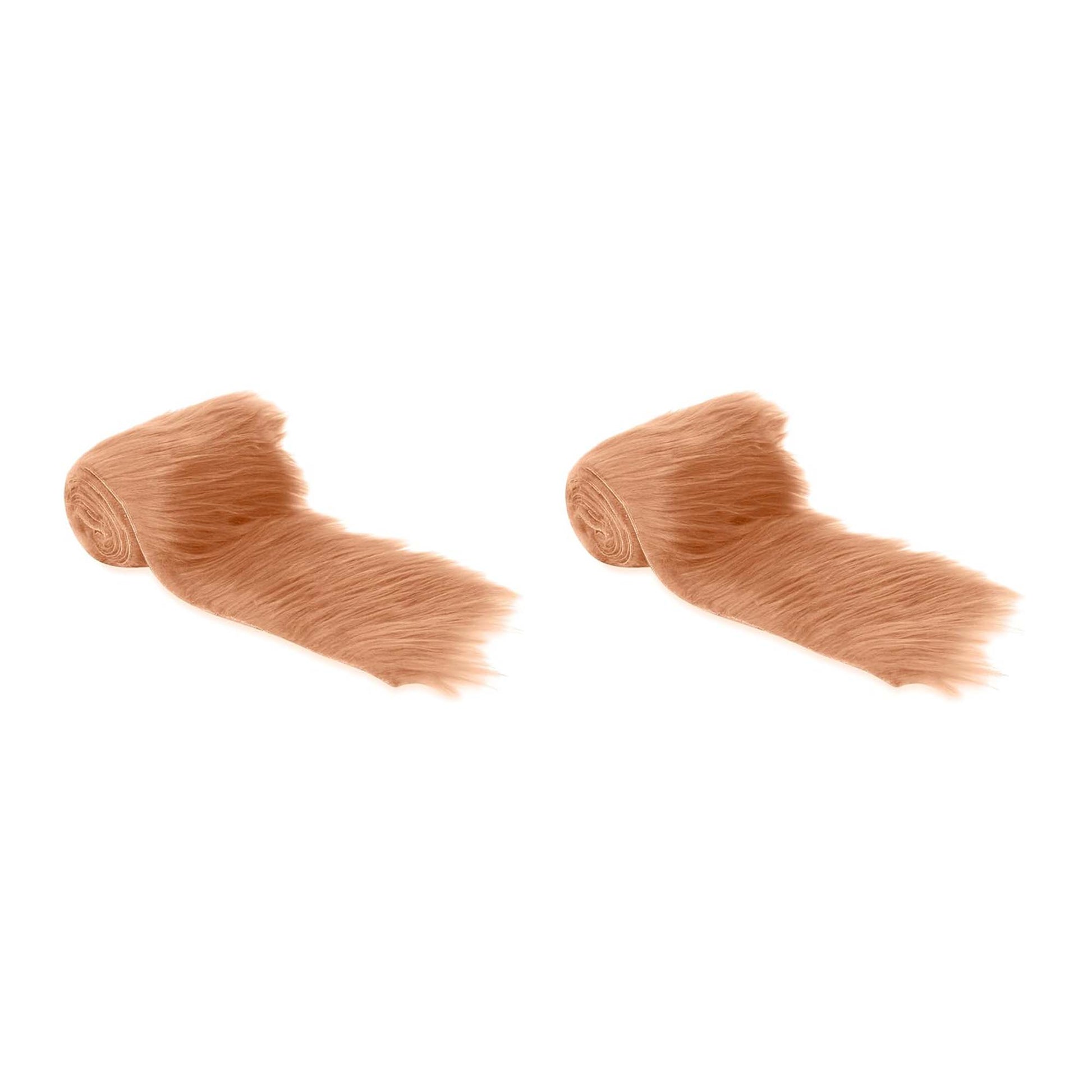 FabricLA Mohair Shaggy Faux Fur Fabric - Pre Cut Strips | Trim Ribbon | DIY Craft, Hobby, Costume, Decoration - Pack of 2 - Prismatic Fiber Arts