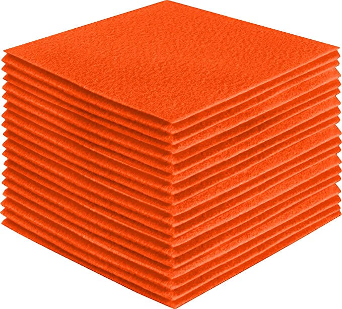 FabricLA Acrylic Felt Craft Sheet Packs – Light Orange | Soft 100% Acrylic Felt Sheets for DIY & Crafts - Prismatic Fiber Arts