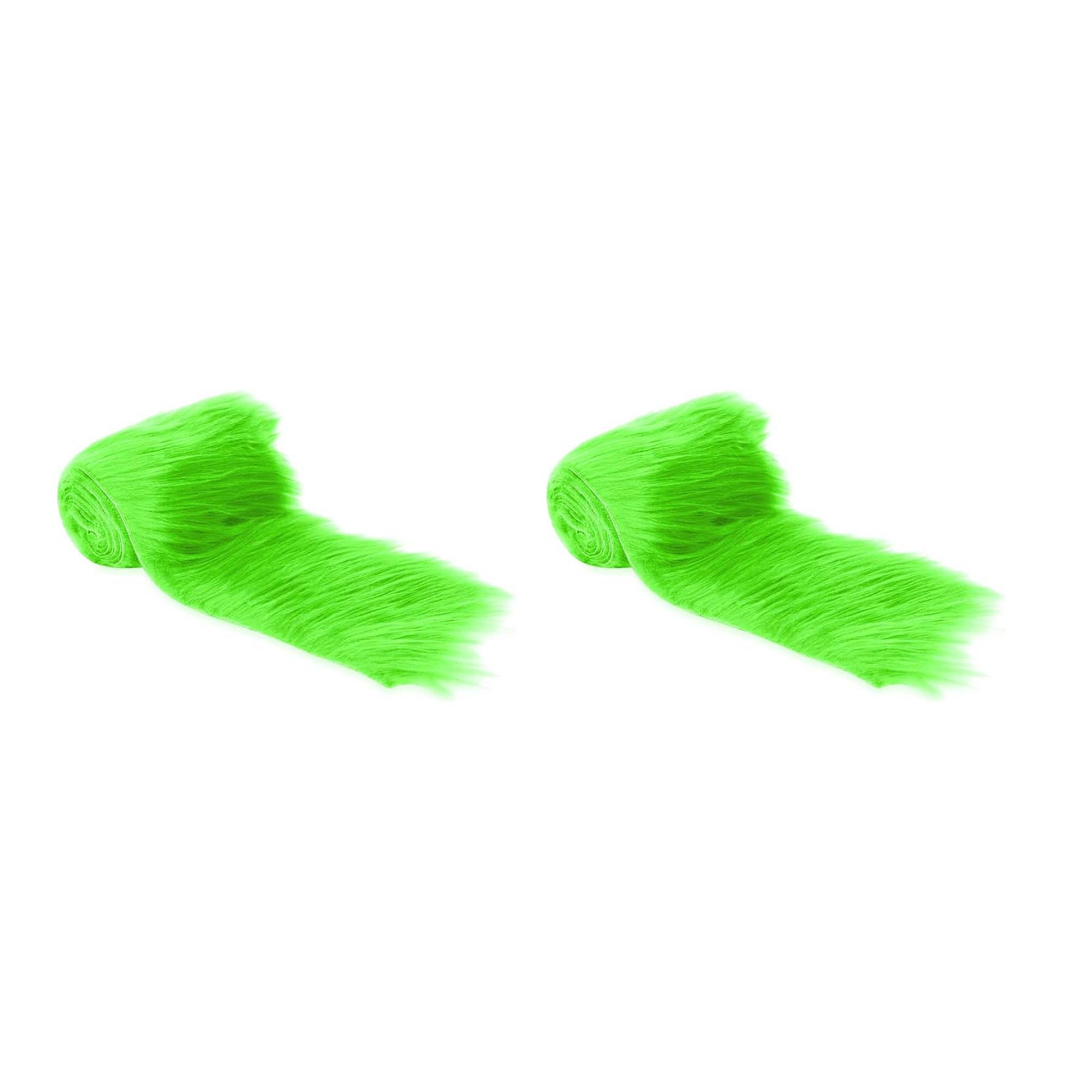 FabricLA Mohair Shaggy Faux Fur Fabric - Pre Cut Strips | Trim Ribbon | DIY Craft, Hobby, Costume, Decoration - Pack of 2 - Prismatic Fiber Arts