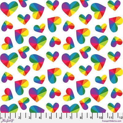 Love Everywhere White Cotton 44"/45" Fabric Per Yard - Prismatic Fiber Arts
