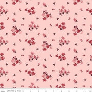 Love You Always Flower Toss Pink Cotton 43"/44" Fabric Per Yard - Prismatic Fiber Arts