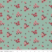 Love You Always Flower Toss Sage Cotton 43"/44" Fabric Per Yard - Prismatic Fiber Arts