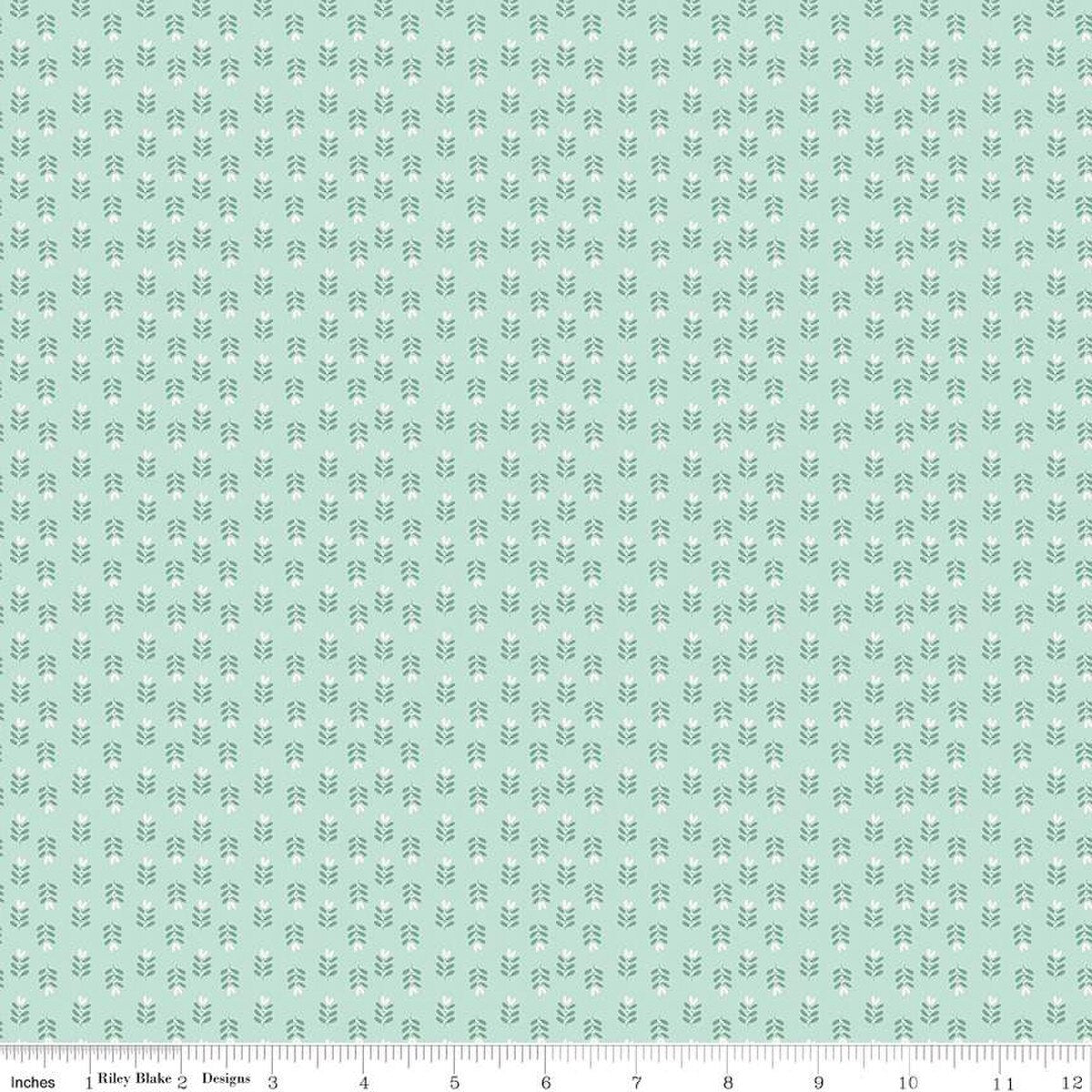 Love You Always Plants Mist Cotton 43"/44" Fabric Per Yard - Prismatic Fiber Arts