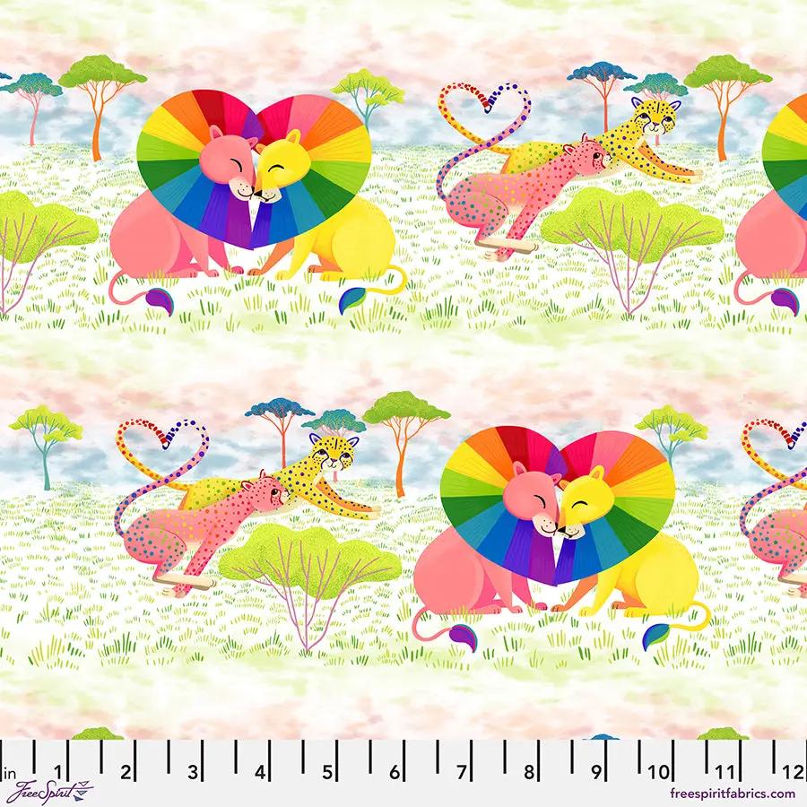 Love in the Savanna Multi Cotton 44"/45" Fabric Per Yard - Prismatic Fiber Arts