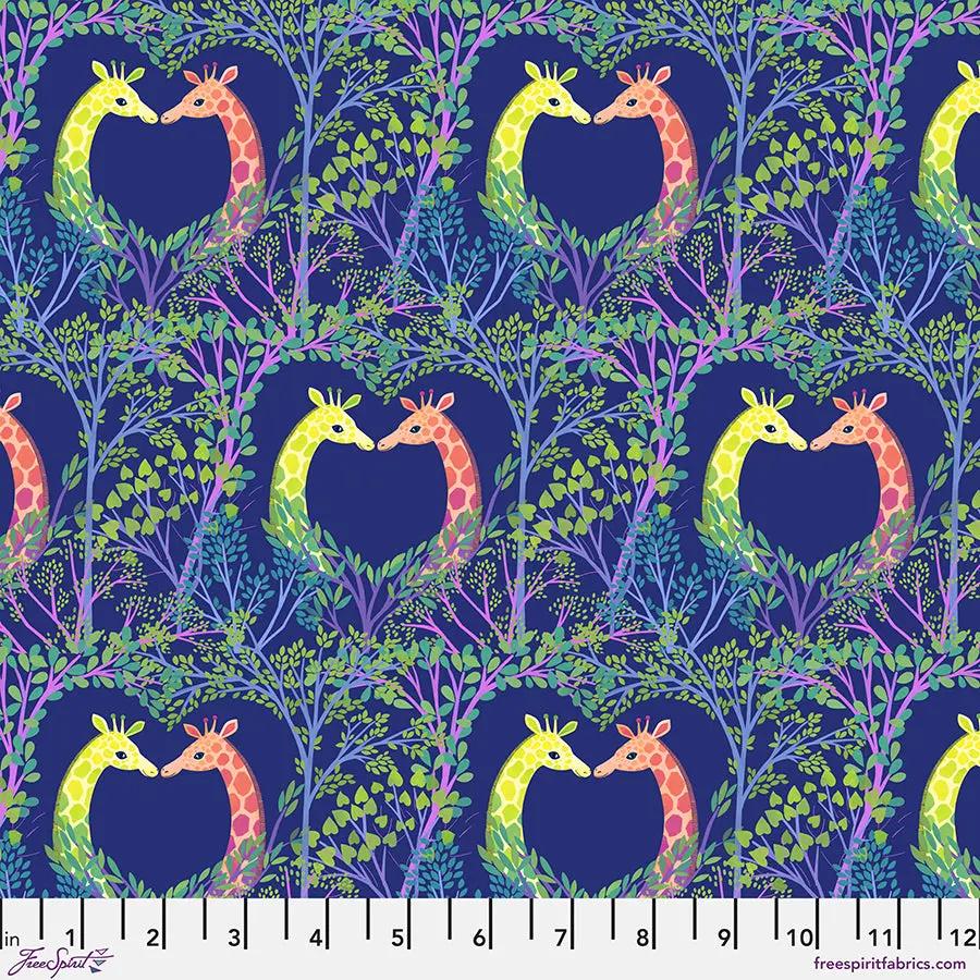 Love in the Trees Blue Cotton 44"/45" Fabric Per Yard - Prismatic Fiber Arts