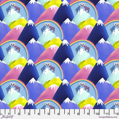 Love on the Snow Top Multi Cotton 44"/45" Fabric Per Yard - Prismatic Fiber Arts